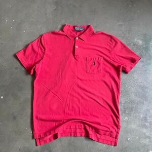 Large Vintage polo Ralph Lauren polo shirt with pocket detail,